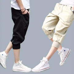 HEARUJOY  -  Casual Cropped Pants Men's Small Feet Casual Pants Cotton Shorts Versatile Loose Sports Harem Pants