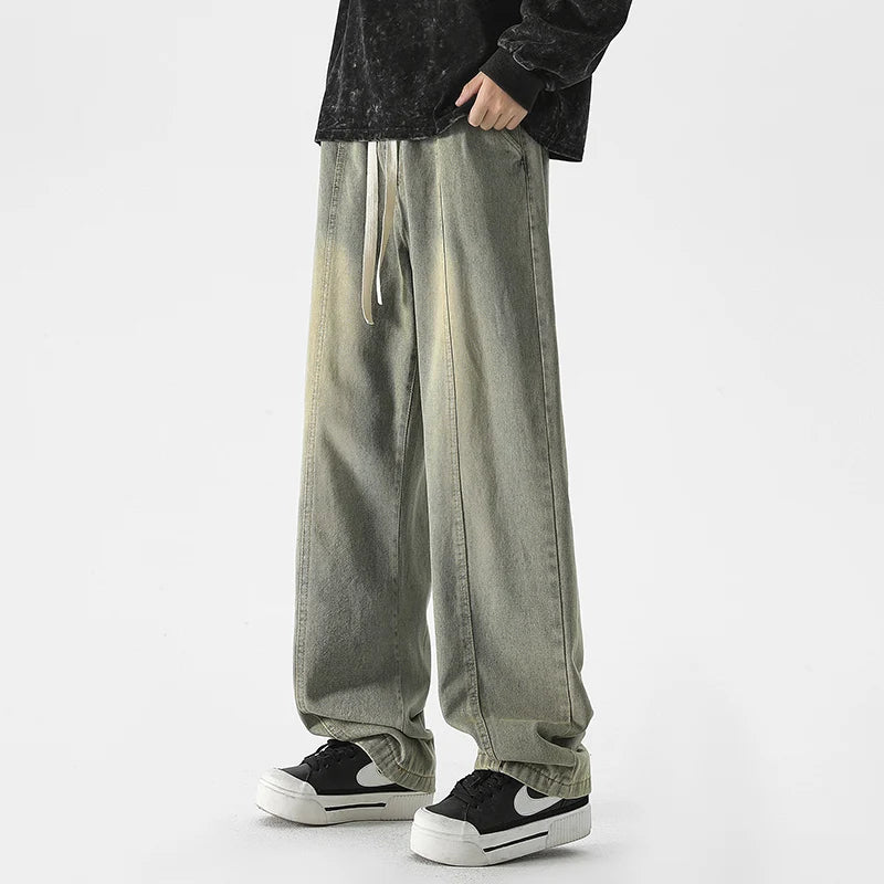HEARUJOY  -  Men's Outdoor High-quality Casual Pants Are Comfortable Versatile Breathable Fashionable and Trendy Men's Straight Leg Jeans