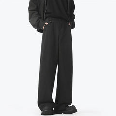 HEARUJOY  -  Black Casual Pants Men Fashion Oversized Wide Leg Pants Men Streetwear Korean Loose Straight Beige Pants Mens Baggy Trousers