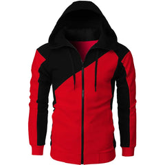 HEARUJOY  -  Color Block Hooded Men Slim Fit Sweatshirt Casual Fashion Long Sleeve Sporty Jacket Stylish Outerwear For Men Trendy Streetwear