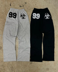 Hearujoy Y2K 99 Black Hip Hop Pants Mens Harajuku Loose Casual Sweatpants New in 2024 Elastic Waist Drawstring Letter Jogging Pants