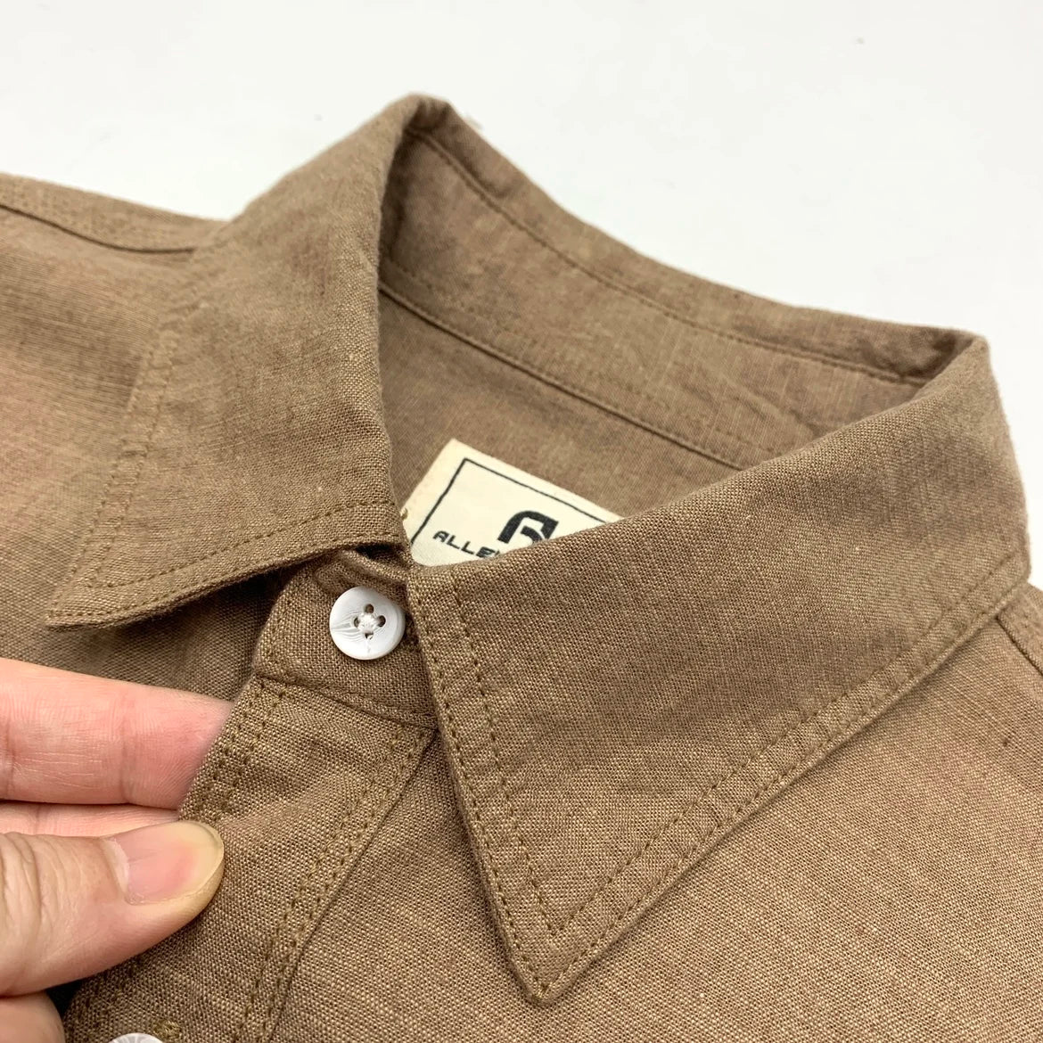 HEARUJOY  -  Summer Men's Cotton Linen Shirts With Chest Pocket Sold Color Harajuku Blend Simple Long Sleeved Loose Oversized Casual Shirt