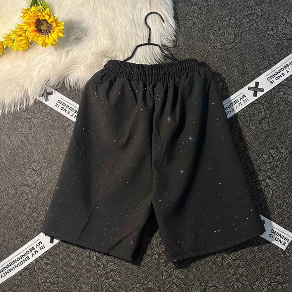 HEARUJOY  -  Mens Night Sky Casual Thin Vest Shorts Sets Spring/Summer Streetwear Fashion Youth Campus Two-Piece Sets Men'S Clothing 2025 New