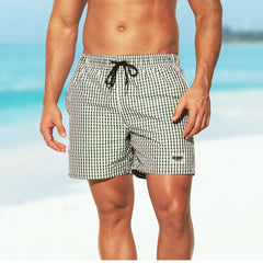HEARUJOY  -  Mens Swimming Trunks Plaid Lined Beach Vacation Casual Shorts Summer Fashion Quick-Drying Breath Pants Men'S Clothing 2025 New