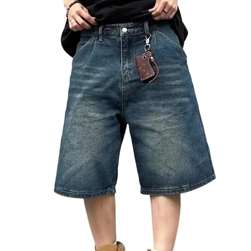 HEARUJOY  -  Pants For Daily Wear Retro Straight Pants Mens Distressed Jeans Great For Casual Outfits XXL All Seasons Wear Medium Waist Style