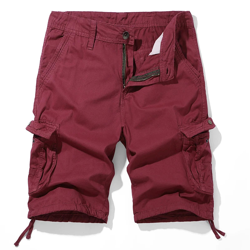 HEARUJOY  -  Men Loose Cropped Pants Summer Cargo Short Men Fashion Casual Shorts Mens Military Cargo Pants Cotton Male Tactical Shorts