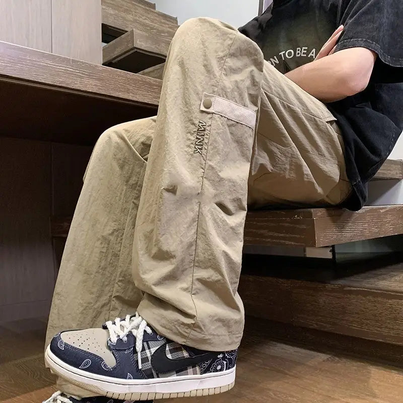 HEARUJOY  -  Men's Summer Lightweight Loose Straight-Leg Ice Silk Casual Pants