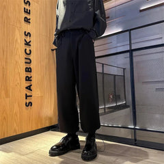 HEARUJOY  -  Mens Leggings Casual Drawstring Pants Business Office Personality Temperament Versatile Suit Pants Men'S Clothing Summer New