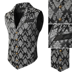 HEARUJOY  -  Men Retro Suit Waistcoat Formal Gothic Steampunk Victorian Single Breasted Vest Men's Clothing Sleeveless