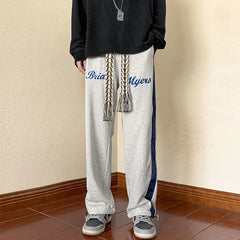 HEARUJOY  -  Wide-leg American Sweatpants Men's Spring Autumn Campus Casual Loose