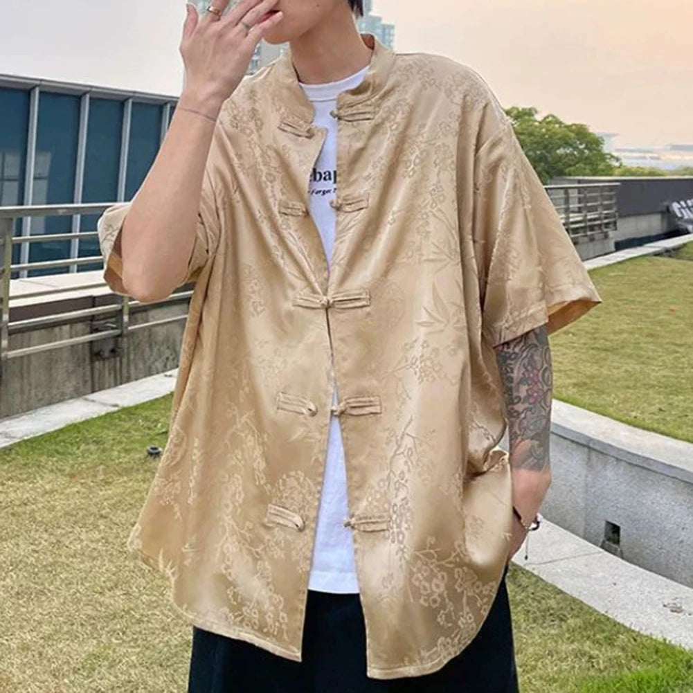 HEARUJOY  -  For Daily Wear Loose Short Sleeve Shirt Casual Summer Tops Casual Wear New Condition Polyester Fabric Regular Length