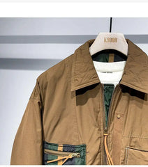 Hearujoy American Casual Fashion Brand Fashion Versatile Work Wear Splicingstyle Sports Jacket Design Sense Casual Jacket for Men