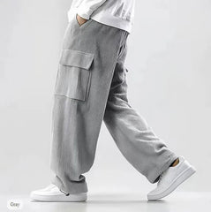 HEARUJOY  -  Autumn Mens Joggers Straight Pants Streetwear Loose Oversized Joggers Sports Sweatpants Men Multi-pocket  Long Pants For Male