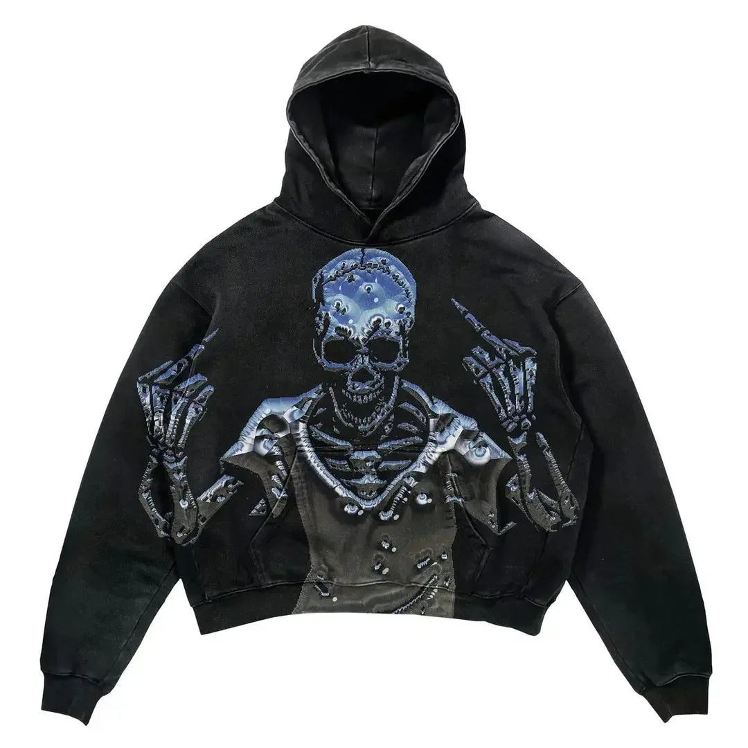 Hearujoy Vintage Letter print sweatshirt hoodie oversized streetwear harajuku y2k tops american style grunge casual hoodies women
