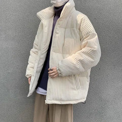 HEARUJOY  -  Winter Jacket Men Parkas Thicken Warm Coat Stand Collar Oversize Parkas Korean Style Male Padded Coat Warm Jackets Harajuku