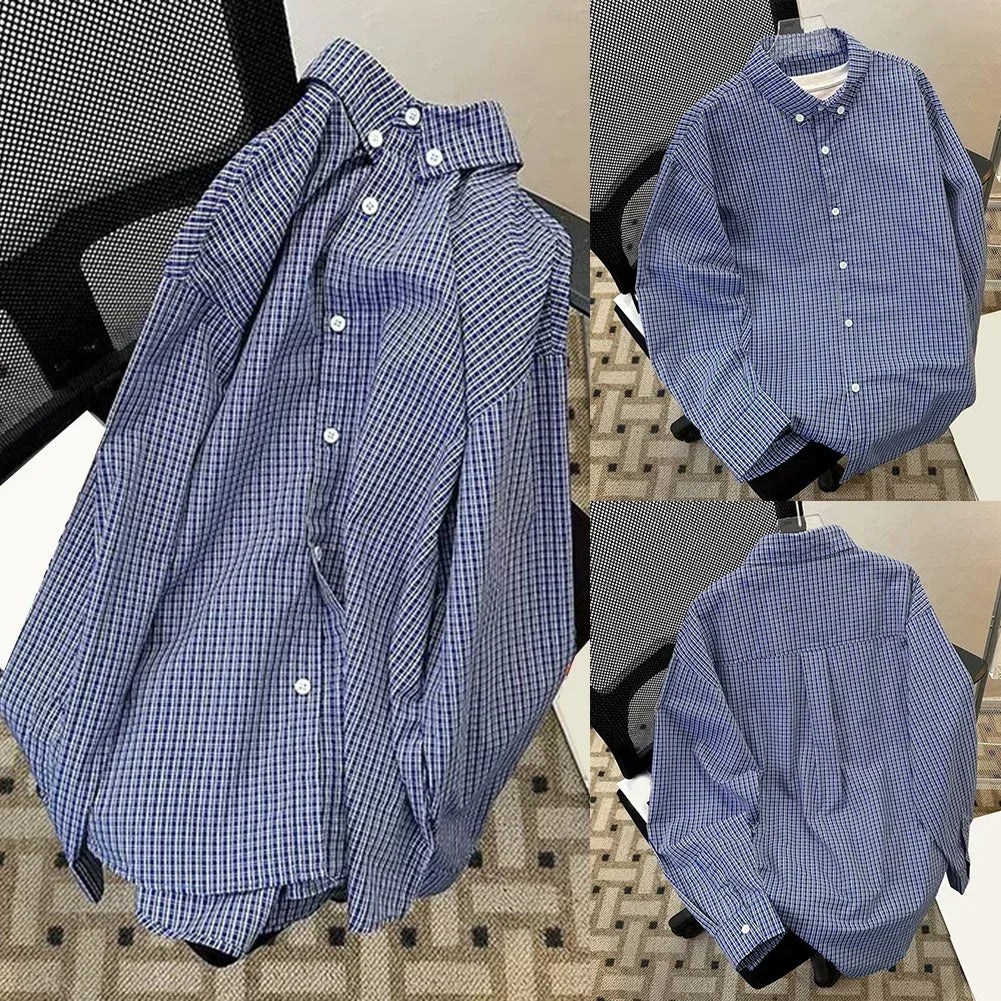 HEARUJOY  -  Button Up Shirt Mens Casual Tops Casual Gatherings Casual All Season Wear Daily Wear Lightweight Material Loose Fit Design