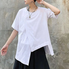 HEARUJOY  -  XS-4XL Mens T-Shirt Irregular Dark Style Cotton T-Shirt Summer Streetwear Y2k Fashion Campus Trend Top Men'S Clothing 2025 New