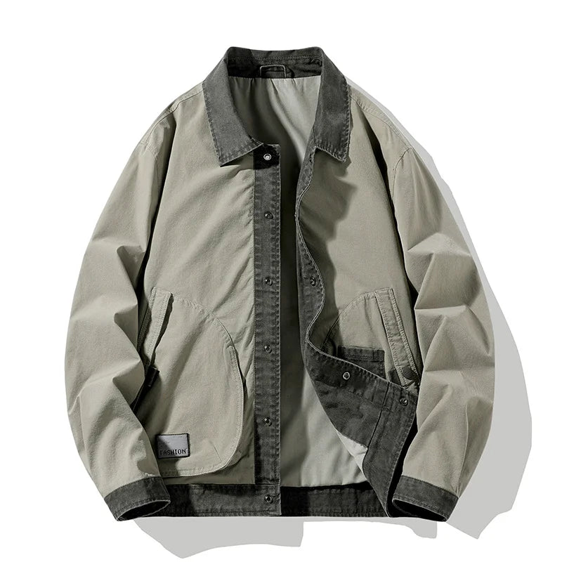 HEARUJOY  -  American Heavy Cargo Men's Casual Design Sense Loose Thin Flight Jacket Spring and Autumn New