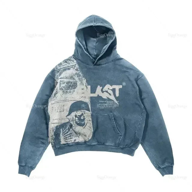 Hearujoy American Style Hoodies Women Men Streetwear Vintage Oversized Tops Sweatshirt Goth Y2k Clothes Harajuku Men Clothing