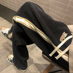 HEARUJOY  -  Corduroy Pants Men Spring and Summer Loose Straight Wide-leg Sports Pants 2025 New Trendy Men Casual Trousers Thin Section
