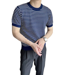 HEARUJOY  -  Crew Neck Blouse Men Korean Style T-shirt Applicable Gender Men Brand New Condition Korean Style Fashion Summer Casual Outfit
