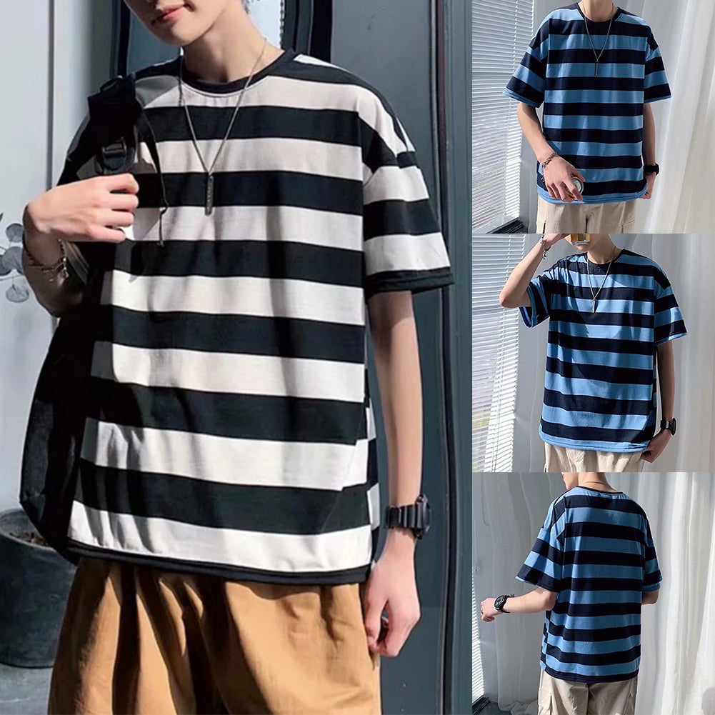 HEARUJOY  -  Brand New Men Sweatshirt Sweatshirt Korean Style Top Men's Casual Wear Polyester Spandex Fabric Regular Length T-shirt