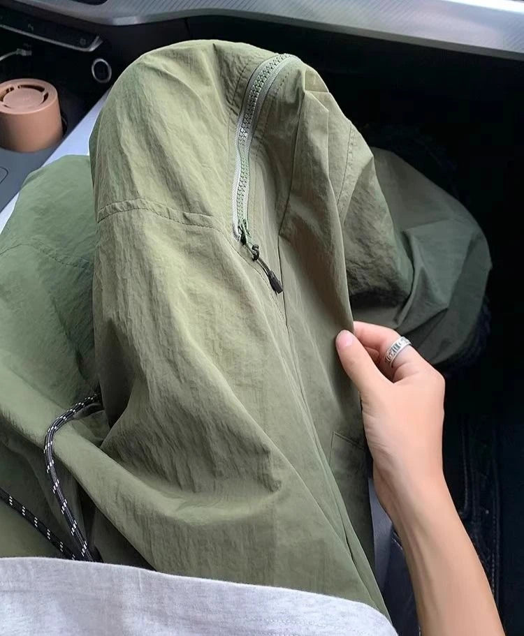 HEARUJOY  -  Spring Summer Baggy Zipper Men's Straight Cargo Pants Aesthetic Fashion Korean Style Casual Harajuku New in Long Male Trousers