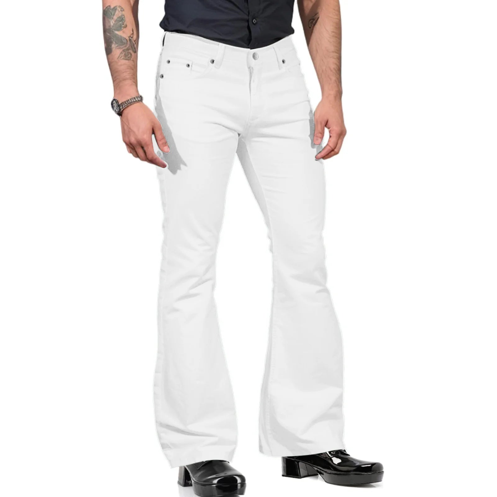HEARUJOY  -  Summer Men's Casual Flared Slim Fit Cargo Pants Classic Business Straight Loose Trousers