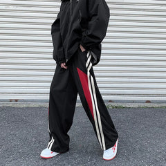 Hearujoy Baggy Sweatpants Men Parachute Wide Leg Pants Sports Trousers Male Tracksuit Men Vintage Casual Streetwear Sportswear