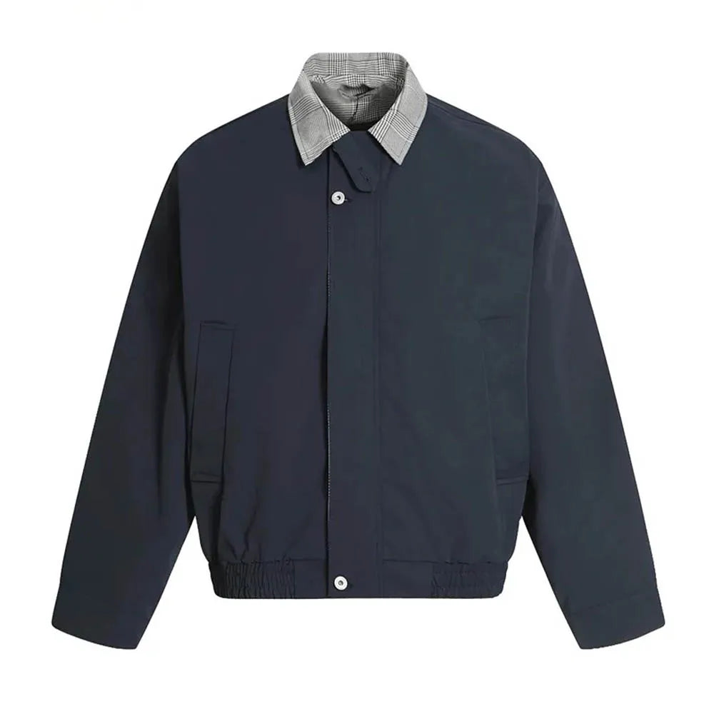 HEARUJOY  -  Autumn New Men's Patchwork Long-Sleeved Jacket American Retro Fashion Trend Street Hip-Hop Loose Casual Niche Men's Jacket