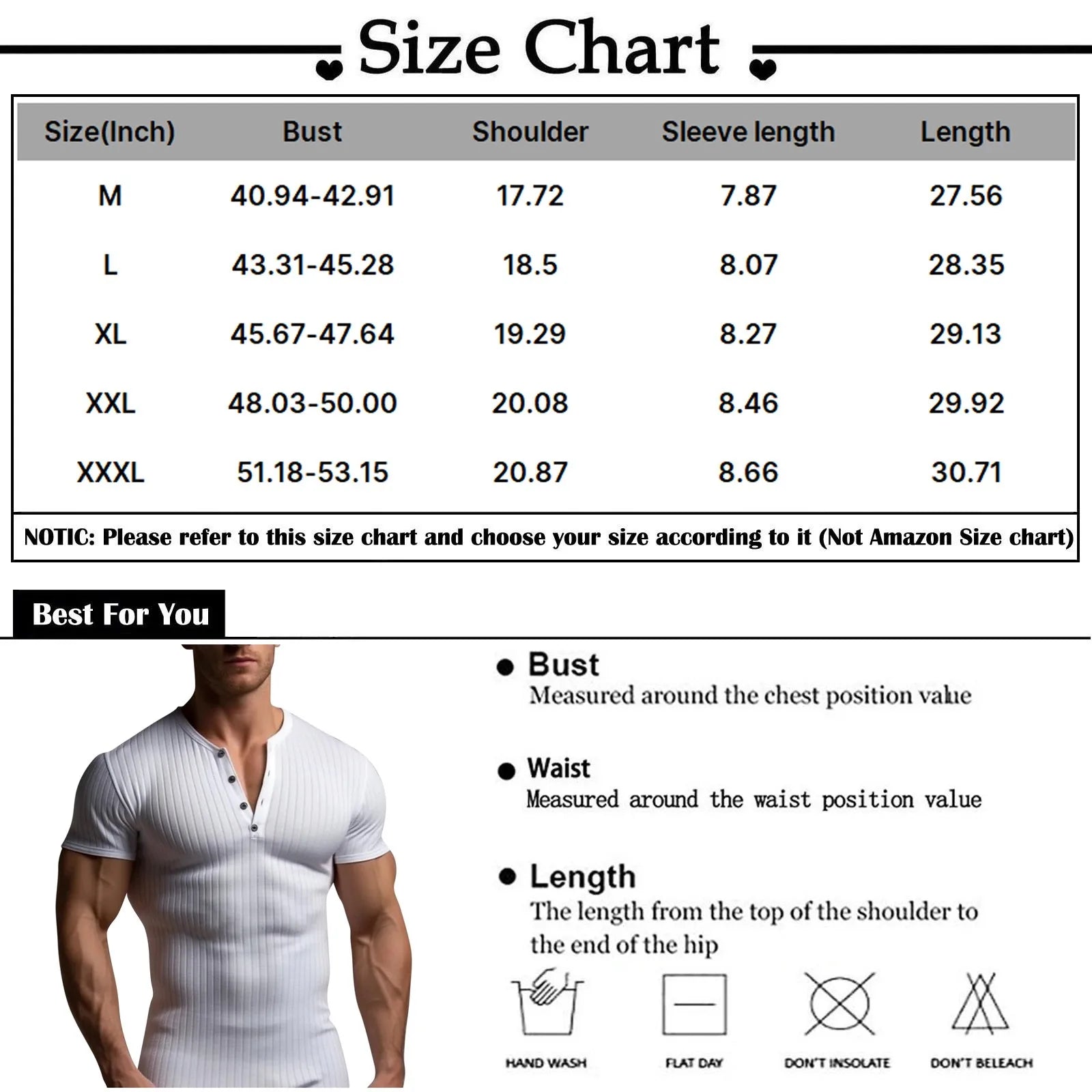 HEARUJOY  -  Men's Threaded T-shirt Summer Running Sports Fitness Clothes Muscle Slim Fit Short Sleeve T-shirt V-neck Collar Casual Tops