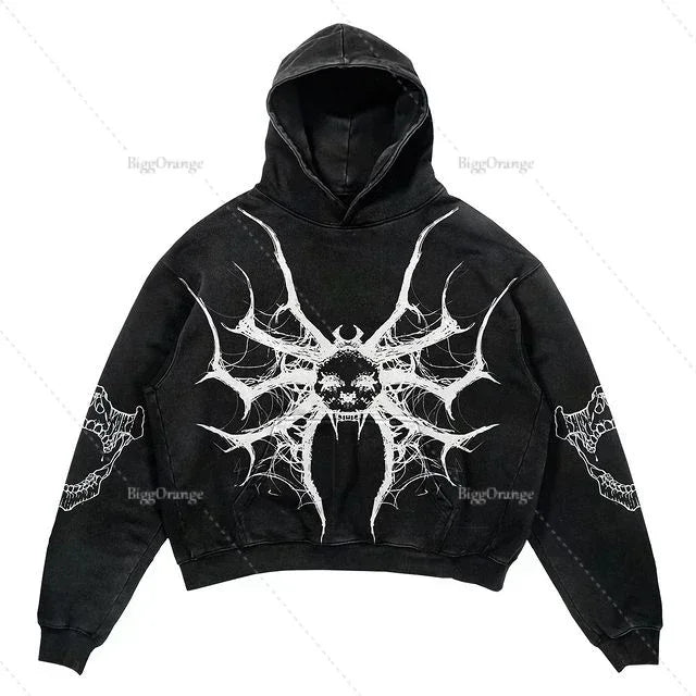 Hearujoy Oversized Zip Up Hoodies Women Men Streetwear Vintage Tops Sweatshirt Goth Y2k Clothes Harajuku Men Clothing