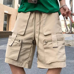 Hearujoy Khaki Cargo Shorts Men Summer Beach Loose Casual Work Trousers Male Big Size Black Outdoor Shorts Pants Breathable