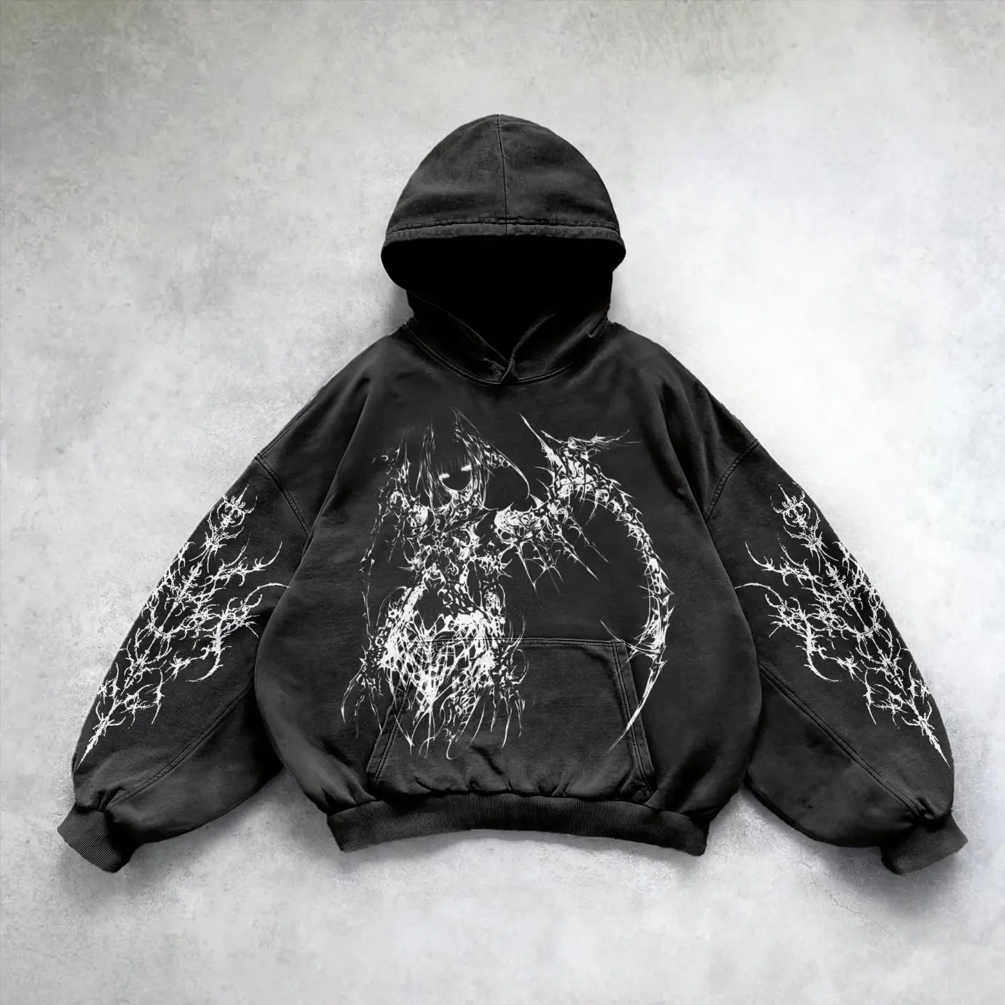 Hearujoy Harajuku y2k tops oversized sweatshirt hoodie goddess print hoodies women goth new couples goth streetwear gothic clothes