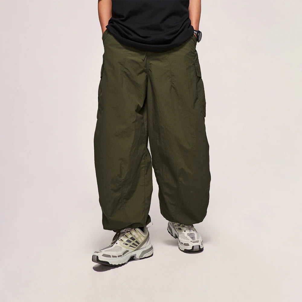 Hearujoy Baggy Cargo Pants Men Parachute Oversize Cargo Wide Leg Trousers Male Summer Loose Casual Streetwear Hip Hop Pocket