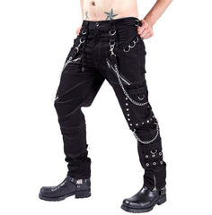 Hearujoy Men's Gothic Pants Punk Rock Cargo Pants Men Fashion Hip Hop Trousers Vintage Streetwear