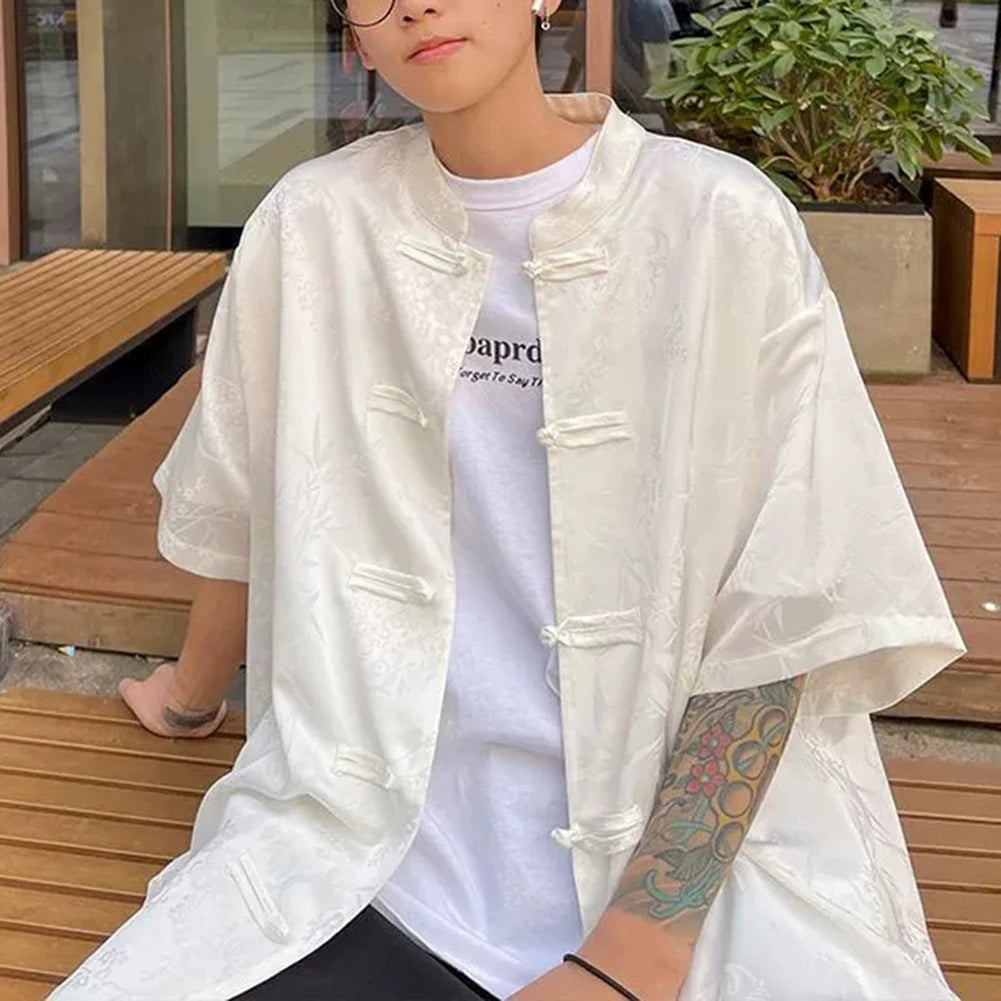 HEARUJOY  -  For Daily Wear Loose Short Sleeve Shirt Casual Summer Tops Casual Wear New Condition Polyester Fabric Regular Length