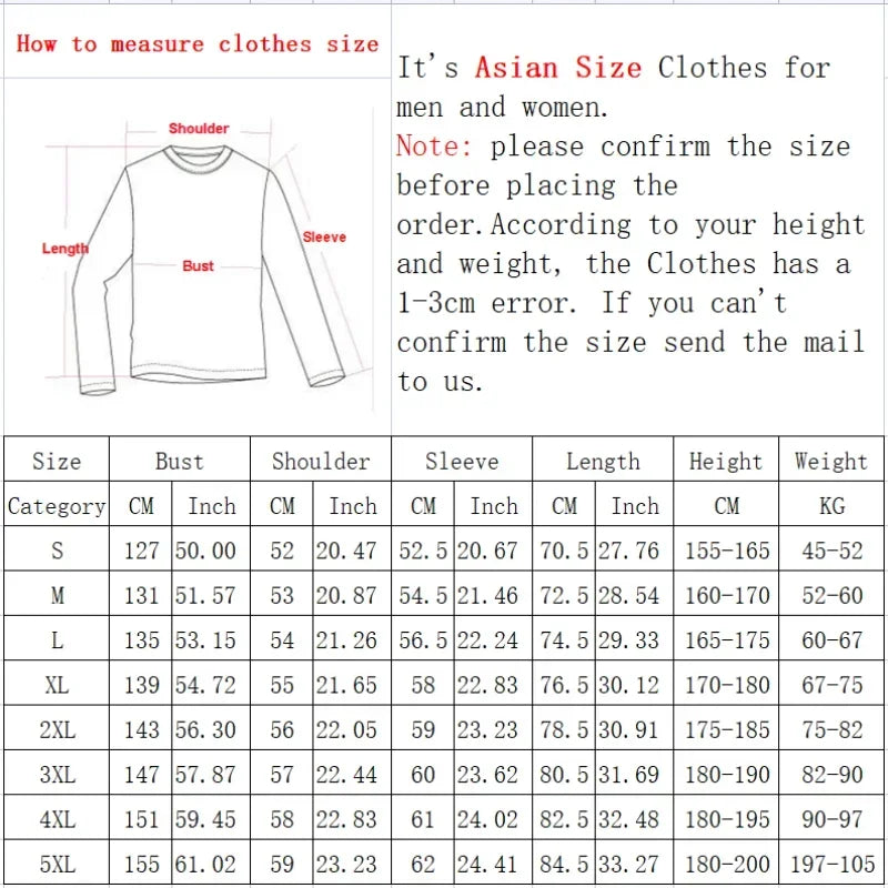 HEARUJOY  -  Men's Oversized Hoodie White 5XL Unisex Autumn Over Size Hoodies for Men Letter Print Man Casual Wear Hoody Male Sweatshirt