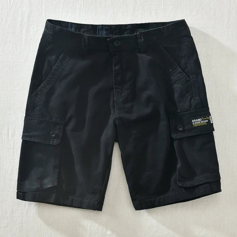 HEARUJOY  -  Fashion Male Summer Cargo Short Pants Pocket Decoration Cotton Casual Versatile Street Shorts With Multiple Pockets