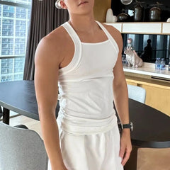 HEARUJOY  -  Mens Sexy Body Shaping Sports Fitness Casual Vest 2024 New Genderless Breathable Elastic Slim Solid Color Simple Tank Top Unisex