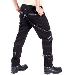 Hearujoy Men's Gothic Pants Punk Rock Cargo Pants Men Fashion Hip Hop Trousers Vintage Streetwear