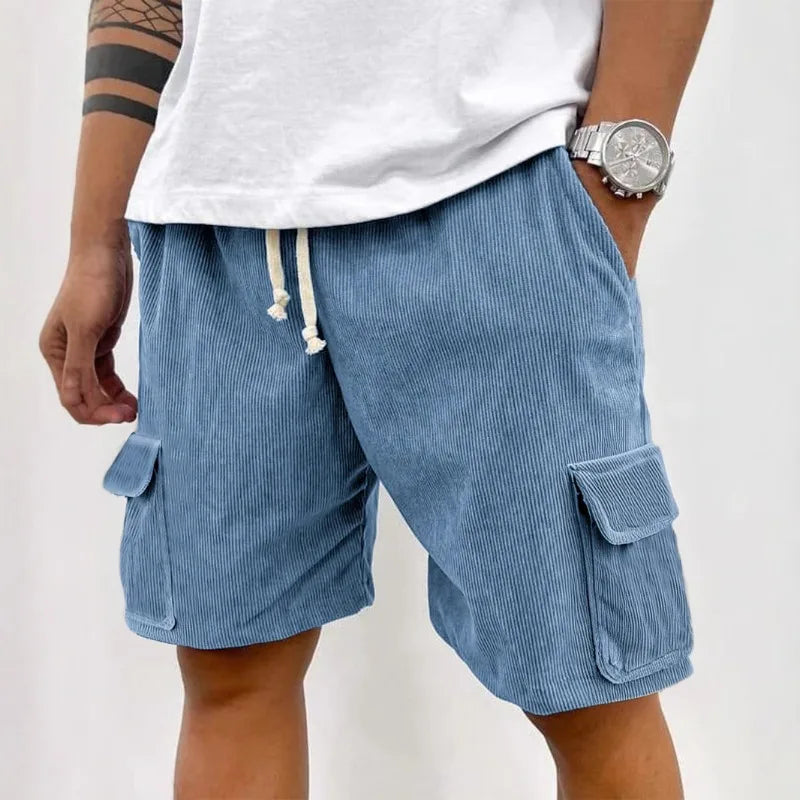 HEARUJOY  -  New Men's Summer Casual Shorts, Beach Vacation Workwear, Large-pocket Loose Shorts