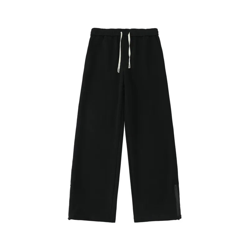 HEARUJOY  -  Black Casual Pants Men Sweatpants Oversized Wide Leg Pants Men Streetwear Loose Grey Straight Sports Pants Mens Joggers Trousers