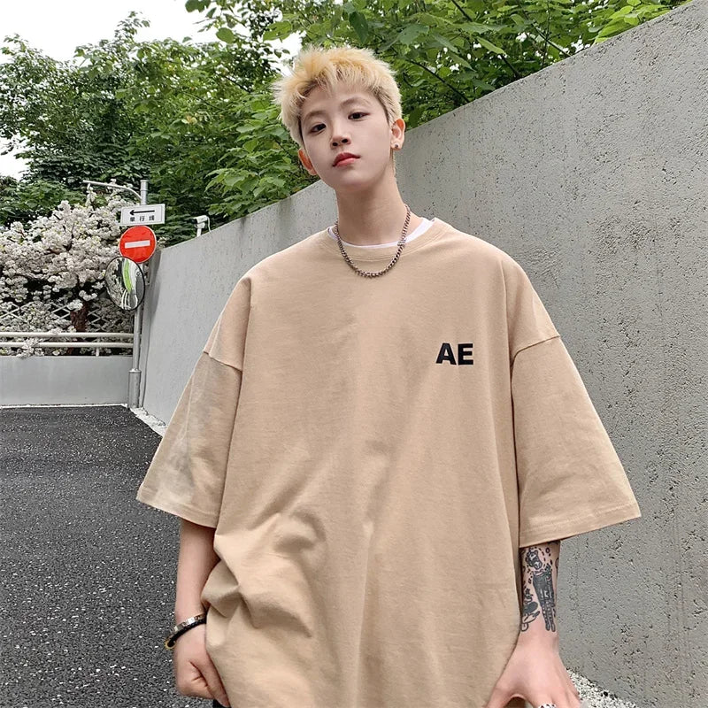 HEARUJOY  -  T Shirt Oversized Cotton White For Men 5XL Men's Letter Print T-shirts Male Casual Wear Summer Tee Shirts Unisex Big Size