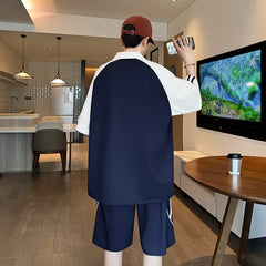 HEARUJOY  -  Casual Short Sleeved Polos  Shorts Men's Sets 2025 Summer Streetwear Tee-Shirt & Pant 2-Piece Tracksuit Outdoor POLO Set