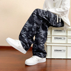 HEARUJOY  -  Military Cargo Pants Men Multiple Pockets Camouflage Parachute Pants Y2k Baggy Pants Outdoor Hiking Workout Streetwear Trousers