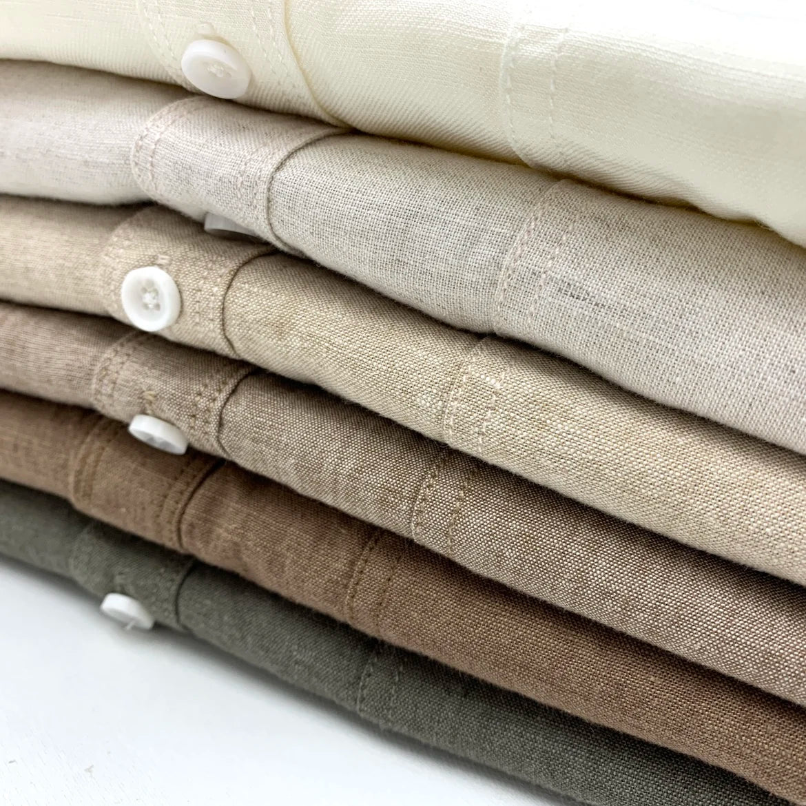 HEARUJOY  -  Summer Men's Cotton Linen Shirts With Chest Pocket Sold Color Harajuku Blend Simple Long Sleeved Loose Oversized Casual Shirt