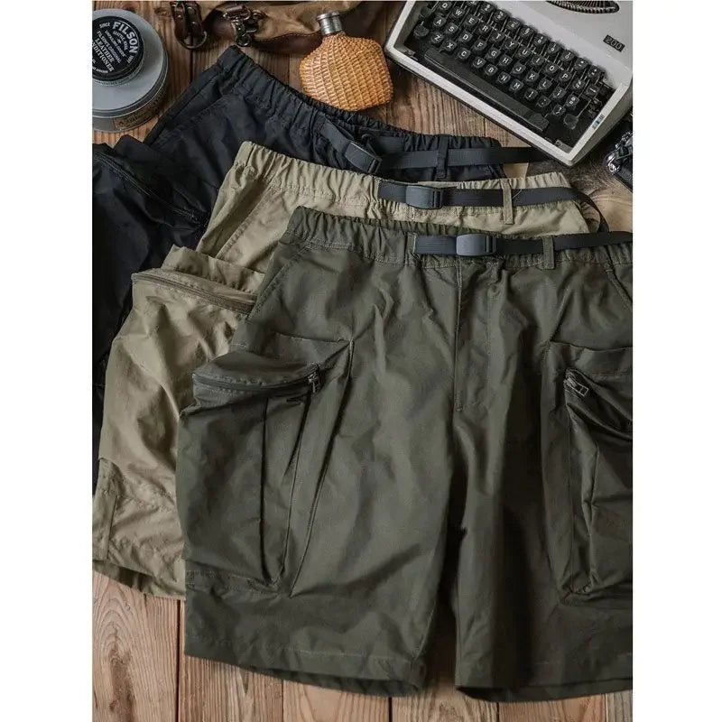 Hearujoy Cargo Shorts Men Summer Beach Loose Casual Work Trousers Male Big Size Black Outdoor Shorts Pants 5XL Breathable