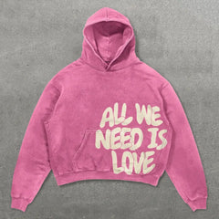 Hearujoy Vintage Letter print sweatshirt hoodie oversized streetwear harajuku y2k tops american style grunge casual hoodies women