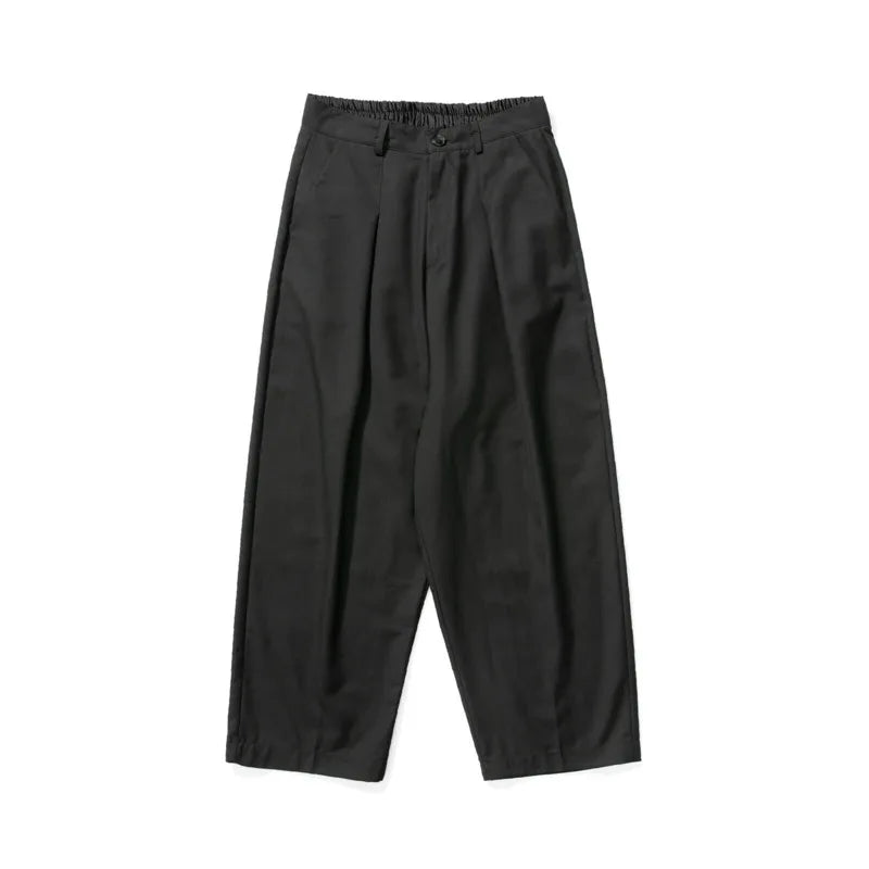 HEARUJOY  -  Black Suit Pants Men Oversized Fashion Society Mens Dress Pants Korean Loose Casual Wide Leg Pants Mens Office Formal Trousers